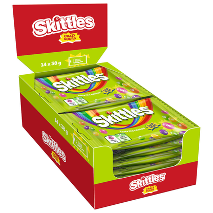 Artikelbild für Skittles Crazy Sours Kaubonbons 14 x 38,0 g, Artikelnummer 473407