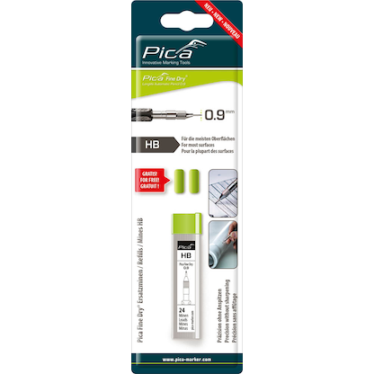 Artikelbild 2 für Pica Fine Dry 7030 Ersatzminen für Tieflochmarker-Bleistift grau HB 0,9 mm, 24 St., Artikelnummer 549186
