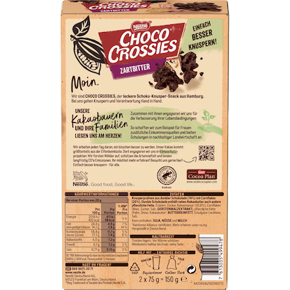 Artikelbild 3 für Nestlé Choco Crossies Zartbitter Schokolade 2x 75,0 g, Artikelnummer 612699