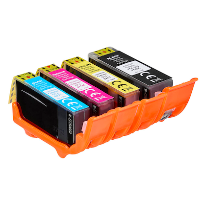 Artikelbild 3 für dots schwarz, cyan, magenta, gelb Druckerpatronen kompatibel zu Canon PGI-520 BK, CLI-521 C/M/Y, 4er-Set, Artikelnummer 575447