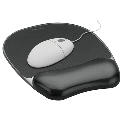 Artikelbild 2 für AKTION: Fellowes Mousepad mit Handgelenkauflage Crystals Gel schwarz + GRATIS Fellowes Tastatur-Handballenauflage, Artikelnummer 845592