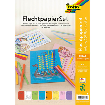 Artikelbild 5 für folia Bastelset Flechtpapiere mehrfarbig, Artikelnummer 191993