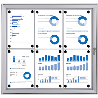 Artikelbild für Showdown® Displays Schaukasten S alu 6x DIN A4, Artikelnummer 132191