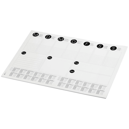 Artikelbild 19 für SIGEL Schreibtischunterlage WOCHENPLANER schwarz/weiß Papier 42,0 x 29,7 cm, 30 Blatt, Artikelnummer 481109