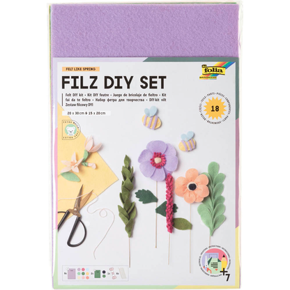Artikelbild für folia Bastelfilz-Set Felt like Spring 18-tlg. mehrfarbig, Artikelnummer 130557