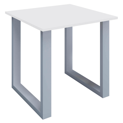 Artikelbild für VCM my office Lona Schreibtisch weiß quadratisch, U-Fuß-Gestell silber 80,0 x 80,0 cm, Artikelnummer 906038