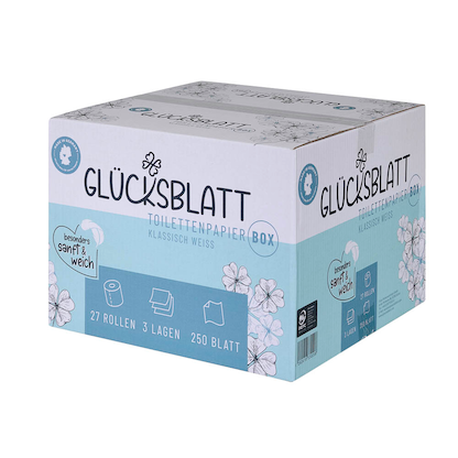 Artikelbild 4 für GLÜCKSBLATT Toilettenpapier klassisch weiß 3-lagig, 27 Rollen, Artikelnummer 671809