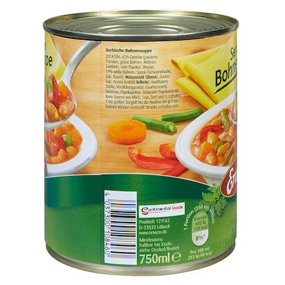 Artikelbild 3 für Erasco Serbische Bohnensuppe Eintopf 750,0 ml, Artikelnummer 196521