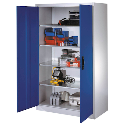 Artikelbild 15 für CP Stahlschrank 8932-00 S10599 lichtgrau, enzianblau 120,0 x 60,0 x 195,0 cm, aufgebaut, Artikelnummer 416646