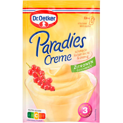 Artikelbild für Dr. Oetker Paradies Creme Zitrone 72,5 g, Artikelnummer 576767