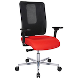 Artikelbild 1 für Topstar Bürostuhl Sitness Open X (N) Deluxe Alu mit Schiebesitz, OX39WTW2 T310 Stoff rot, Gestell alu, Artikelnummer 981282