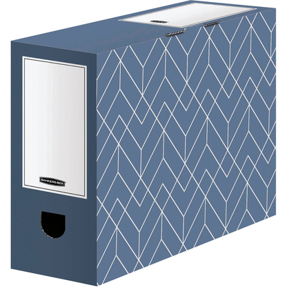 Artikelbild für 5 Bankers Box Archivboxen Bankers Box Décor Serie schieferblau/weiß 10,0 x 34,5 x 25,3 cm, Artikelnummer 366654