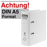 Artikelbild 1 für ELBA A5 Hochformat Ordner weiß Kunststoff 7,5 cm DIN A5 hoch, Artikelnummer 116657