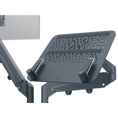 Artikelbild 4 für LEITZ Laptop-Monitor-Halterung Ergo 65380089 dunkelgrau für 1 Monitor und 1 Laptop, Tischklemme, Artikelnummer 103749