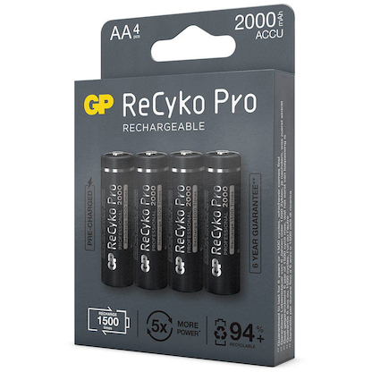 Artikelbild 3 für 4 GP Akkus ReCyko+ PRO Mignon AA 2.000 mAh, Artikelnummer 290223