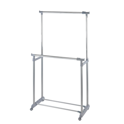 Artikelbild 2 für WENKO Teleskop-Garderobe Twin Bars grau Metall 95,0-163,0 x 98,0-168,0 cm, Artikelnummer 817546