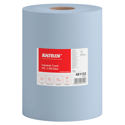 Artikelbild 2 für 2 KATRIN Putztuchrollen XXL 2 500 Blue 2-lagig blau, 500 Blätter, Artikelnummer 506410