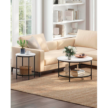 Artikelbild 5 für VASAGLE Beistelltisch weiß 45,0 x 45,0 x 55,0 cm, Artikelnummer 290538