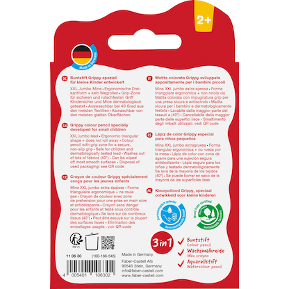 Artikelbild 2 für FABER-CASTELL Grippy Buntstifte farbsortiert, 6 St., Artikelnummer 589246