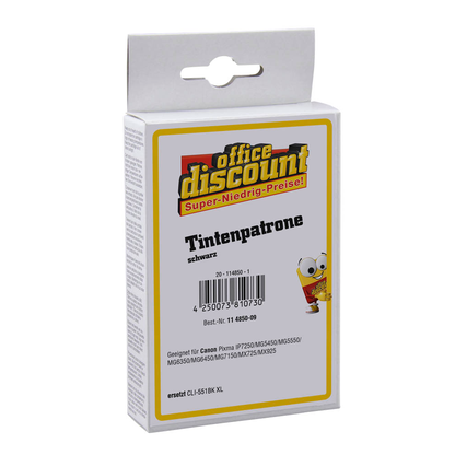 Artikelbild 2 für office discount schwarz Druckerpatrone kompatibel zu Canon CLI-551 XL BK, Artikelnummer 114850