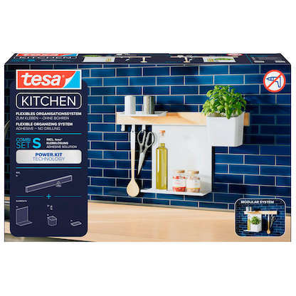 Artikelbild 3 für tesa Küchen-Organizer Kombi Set S weiß 60,0 x 15,0 x 34,0 cm, Artikelnummer 520159