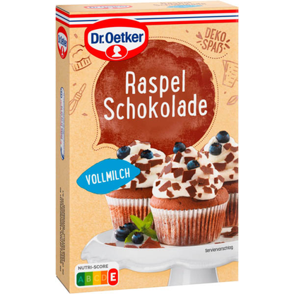 Artikelbild 19 für Dr. Oetker Raspelschokolade Vollmilch 100,0 g, Artikelnummer 576649