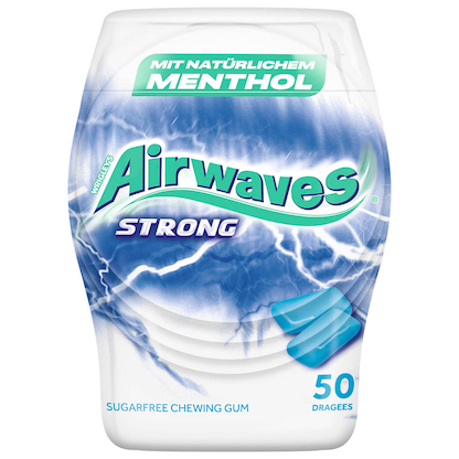 Artikelbild für Airwaves STRONG Kaugummis 50 Dragees, Artikelnummer 618377