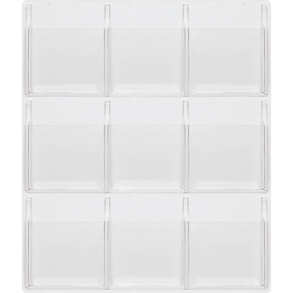 Artikelbild 3 für helit Wandprospekthalter transparent 9x DIN A4 9 Fächer, Artikelnummer 605758