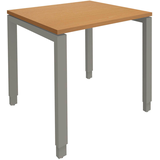 Artikelbild 1 für fm Sidney höhenverstellbarer Schreibtisch buche rechteckig, 4-Fuß-Gestell Quadratrohr silber 80,0 x 80,0 cm, Artikelnummer 353203