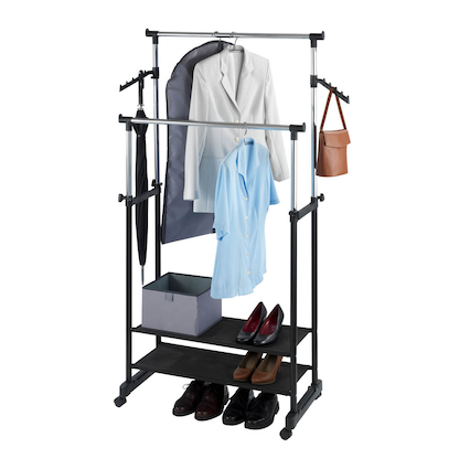 Artikelbild 11 für WENKO Teleskop-Garderobe All In schwarz Metall 89,5 x 117,0-169,0 cm, Artikelnummer 817474