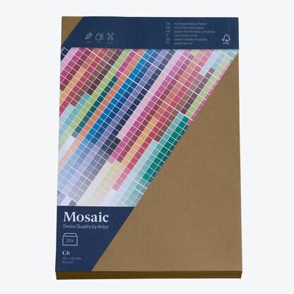 Artikelbild 2 für artoz Briefumschläge Mosaic DIN C6 ohne Fenster natur haftklebend 20 St., Artikelnummer 249478
