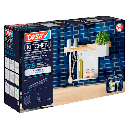 Artikelbild 8 für tesa Küchen-Organizer Kombi Set S weiß 60,0 x 15,0 x 34,0 cm, Artikelnummer 520159