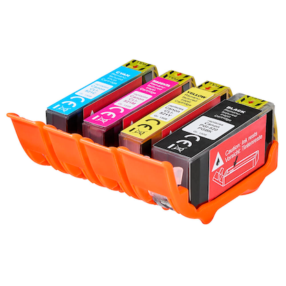 Artikelbild 5 für dots schwarz, cyan, magenta, gelb Druckerpatronen kompatibel zu Canon PGI-520 BK, CLI-521 C/M/Y, 4er-Set, Artikelnummer 575447