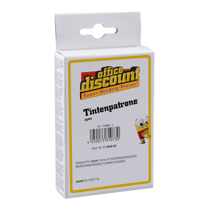Artikelbild 2 für office discount cyan Druckerpatrone kompatibel zu Canon CLI-551 XL C, Artikelnummer 114884