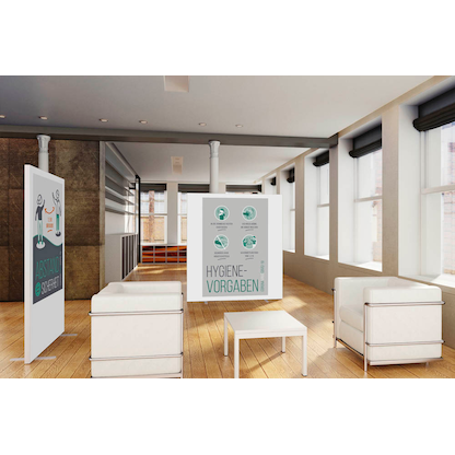 Artikelbild 3 für PAPERFLOW Trennwand easyScreen, Hände-Waschen weiß 160,0 x 174,0 cm, 1 St., Artikelnummer 210961