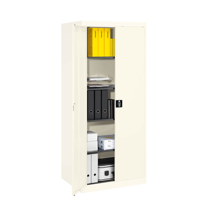 Artikelbild für mauser Metallschrank entero BF6 - 9010/9010 reinweiß 95,0 x 60,0 x 195,0 cm, aufgebaut, Artikelnummer 258614