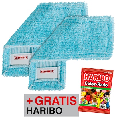 Artikelbild 3 für AKTION: LEIFHEIT Profi extra soft Wischbezug für Bodenwischer Polyester 40 °C waschbar, 2 St. + GRATIS HARIBO Color-Rado 175 g, Artikelnummer 818274
