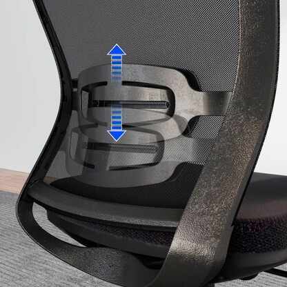 Artikelbild 6 für FlexiSpot Bürostuhl BS3 Stoff schwarz, Gestell schwarz, Artikelnummer 444709