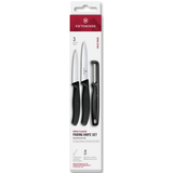 Artikelbild 1 für VICTORINOX Küchenmesser + Sparschäler Swiss Classic silber, schwarz glatt, Klinge: 8,0 cm, 1 Set, Artikelnummer 533549