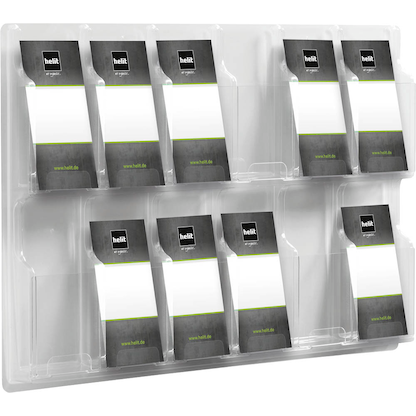 Artikelbild 2 für helit Wandprospekthalter transparent 1/3 DIN A4, Artikelnummer 605857