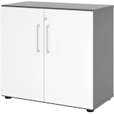 Artikelbild 1 für HAMMERBACHER Aktenschrank Mirakel, V928T2/G/W/BS grafit, weiß 1 Fachboden 80,0 x 42,0 x 74,8 cm, Artikelnummer 999934