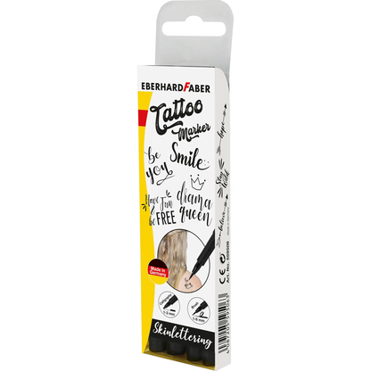 Artikelbild 2 für EBERHARD FABER Skinlettering Tattoostifte schwarz 1,0 - 5,0 mm, 4 St., Artikelnummer 419281