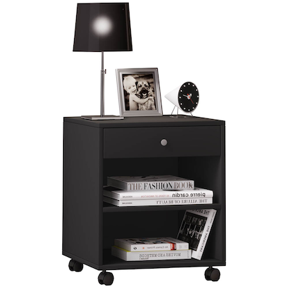 Artikelbild 1 für VCM my home Rolda Nachttisch schwarz 45,0 x 38,0 x 54,0 cm, Artikelnummer 388344