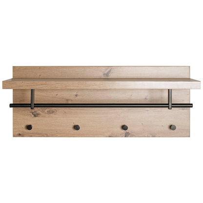 Artikelbild 4 für HAKU Möbel Wandgarderobe 37444 eiche Holz 4 Haken 75,0 x 30,0 cm, Artikelnummer 965727