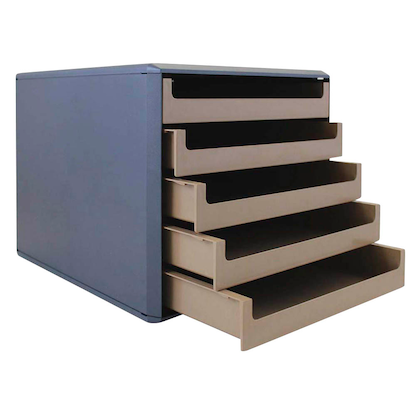 Artikelbild 2 für M&M Schubladenbox karamell 30057652BE, DIN A4 mit 5 Schubladen, Artikelnummer 327037