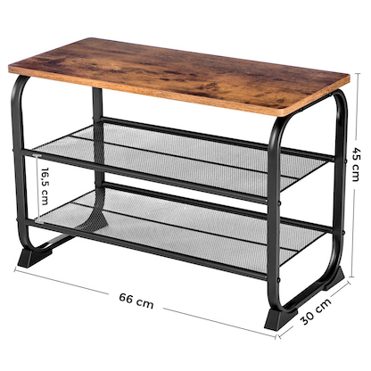 Artikelbild 2 für VASAGLE Schuhregal braun, schwarz 66,0 x 30,0 x 45,0 cm, Artikelnummer 439838