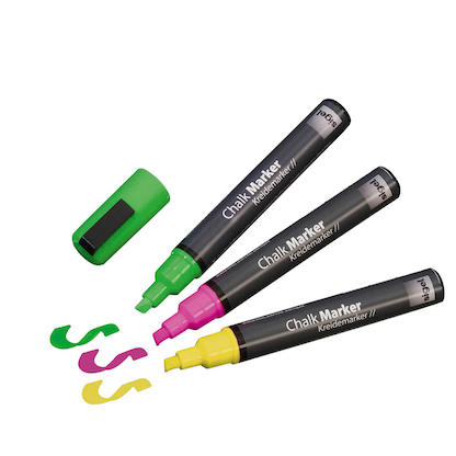 Artikelbild 2 für SIGEL Kreidemarker farbsortiert 1,0 - 5,0 mm, 3 St., Artikelnummer 537985