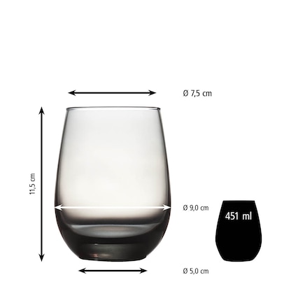 Artikelbild 3 für Libbey® Trinkgläser Stemless 451,0 ml, 12 St., Artikelnummer 645279