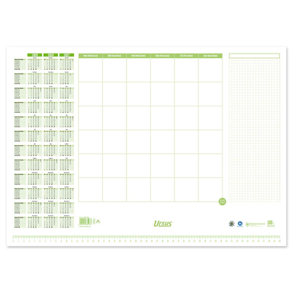 Artikelbild 15 für Ursus Schreibtischunterlage weiß/grün Papier 52,5 x 37,5 cm, 30 Blatt, Artikelnummer 606780