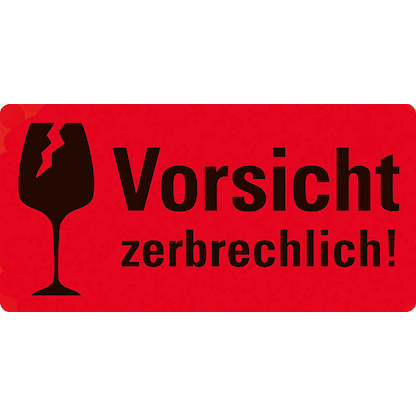 Artikelbild 7 für 200 AVERY Zweckform Warnetiketten 7211 rot »Vorsicht zerbrechlich!« 100,0 x 50,0 mm, Artikelnummer 432029